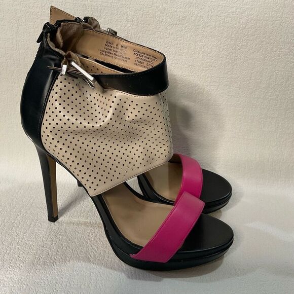 Juicy Couture Sex in the City Heels pink, nude & black Womens size 8 Sandals - Picture 11 of 11